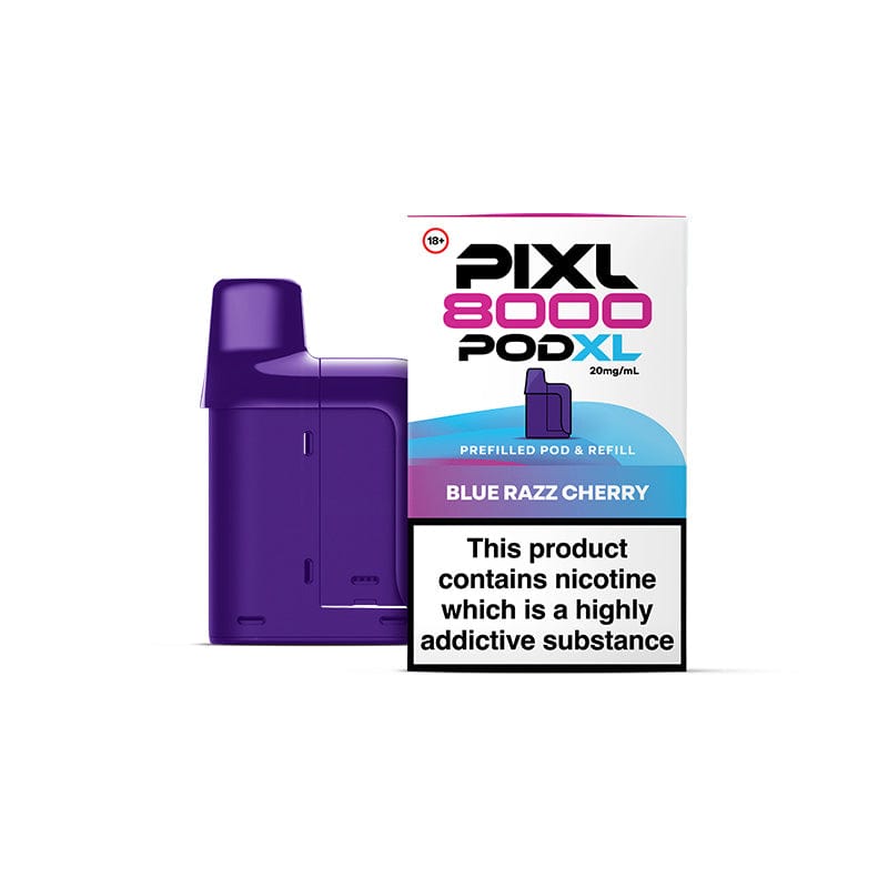 Pre-Filled Vape Devices Blue Razz Cherry PIXL 8000 Prefilled Pods