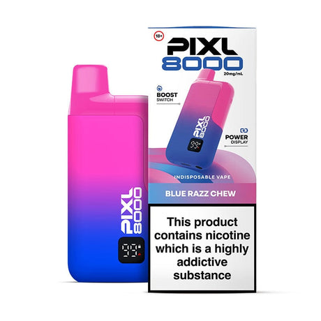 Pre-Filled Vape Devices Blue Razz Chew PIXL 8000 Prefilled Pod Kit