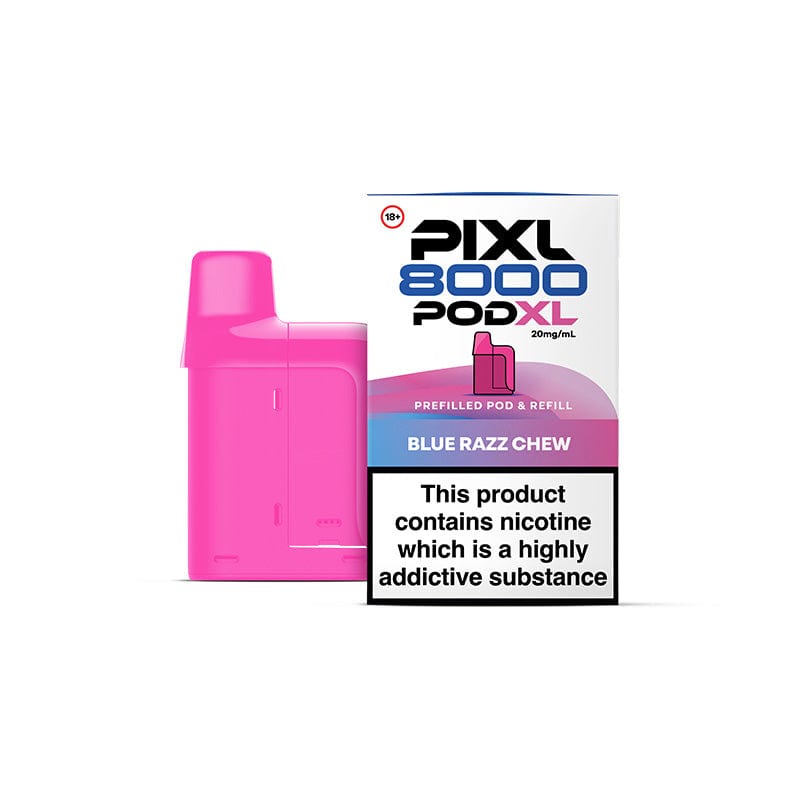 Pre-Filled Vape Devices Blue Razz Chew PIXL 8000 Prefilled Pods