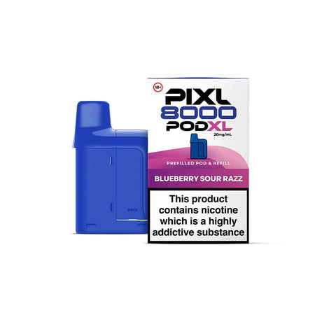 Pre-Filled Vape Devices Blueberry Sour Razz PIXL 8000 Prefilled Pods