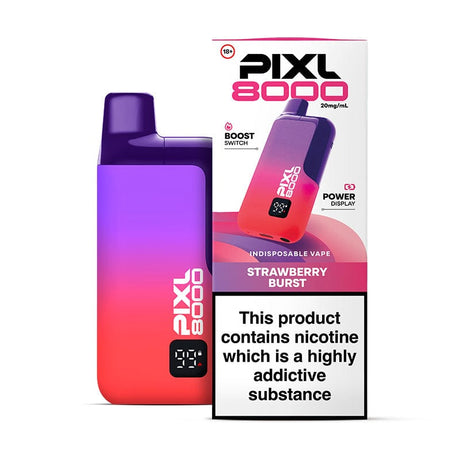 Pre-Filled Vape Devices Strawberry Burst PIXL 8000 Prefilled Pod Kit