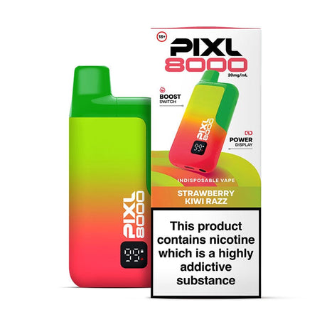 Pre-Filled Vape Devices Strawberry Kiwi Razz PIXL 8000 Prefilled Pod Kit