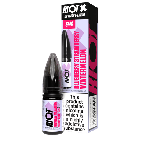 10ml Eliquids 5MG Blueberry Strawberry Watermelon Nic Salt By Riot X