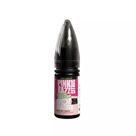 10ml Eliquids 5MG Pink Razz Citrus Nic Salt By Riot Bar Edition
