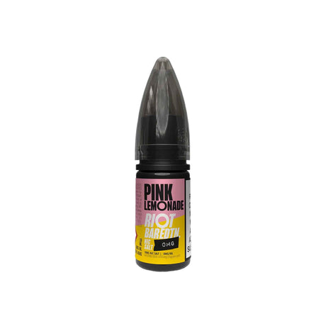 Nic Salts Pink Lemonade Riot Bar Edition Nicotine Free E-Liquids