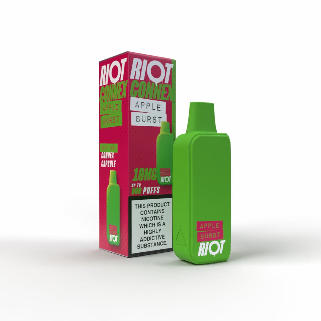 Pre-Filled Vape Devices Apple Burst / 10mg Riot Connex Pre-Filled Capsules
