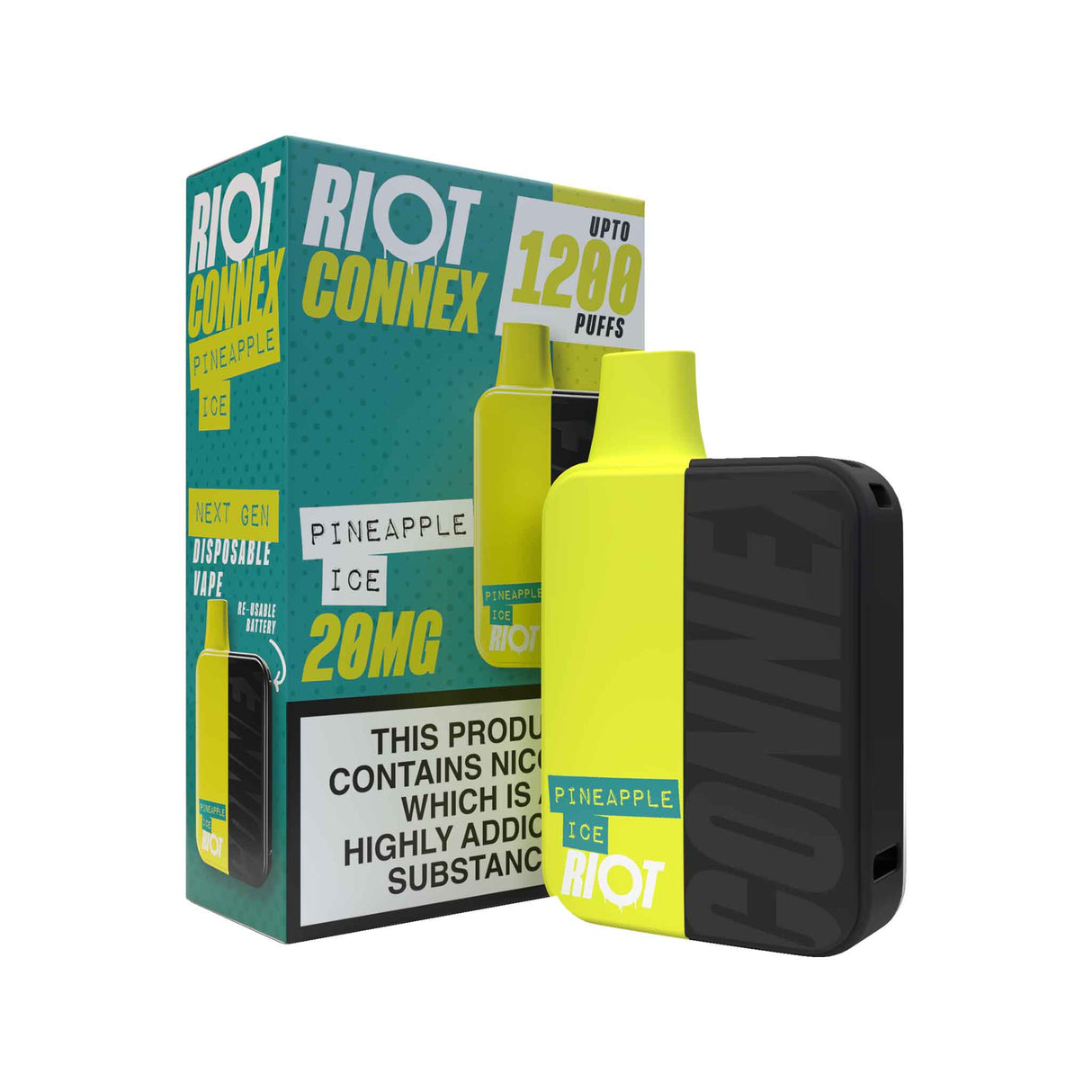 Pre-Filled Vape Devices Pineapple Ice Riot Connex Pre-Filled Pod Kit