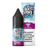 Nic Salts Grape Ice / 10mg Six Licks Sub Zero Nic Salt E-Liquids