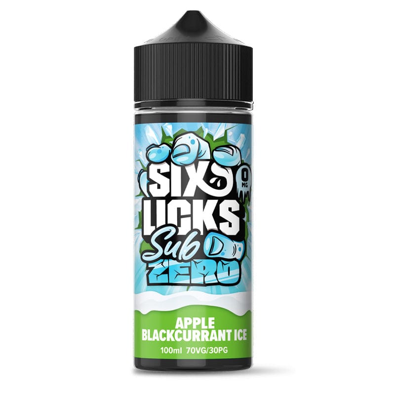 Shortfill Eliquids Apple Blackcurrant Ice Six Licks Sub Zero Shortfill E-Liquids