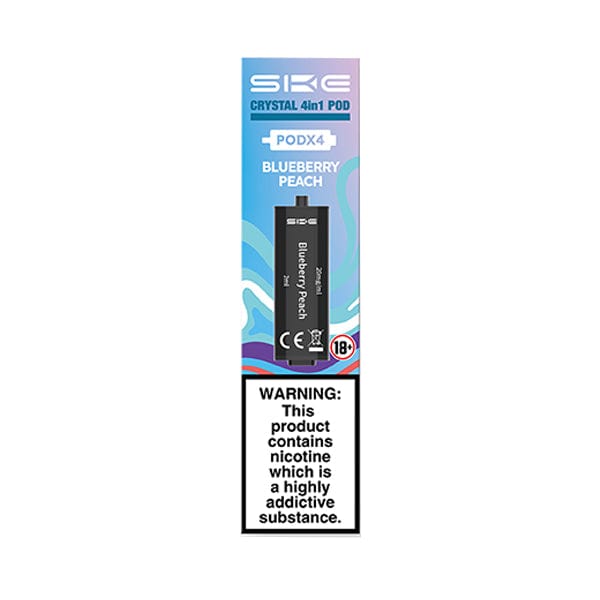 Pre-Filled Vape Devices Blueberry Peach SKE Crystal 4in1 Pre-Filled Vape Pods