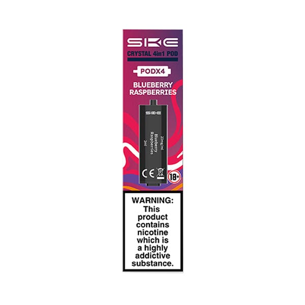 Pre-Filled Vape Devices Blueberry Raspberries SKE Crystal 4in1 Pre-Filled Vape Pods