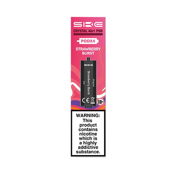 Pre-Filled Vape Devices Strawberry Burst SKE Crystal 4in1 Pre-Filled Vape Pods