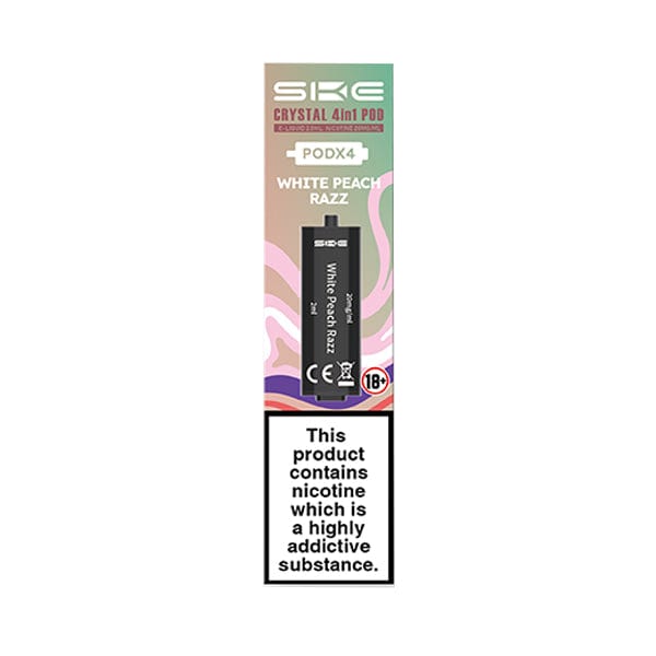 Pre-Filled Vape Devices White Peach Razz SKE Crystal 4in1 Pre-Filled Vape Pods
