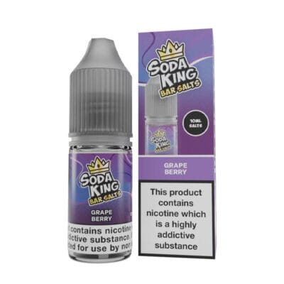 10ml Eliquids 5MG Grape Berry Nic Salt By Soda King Bar Salt