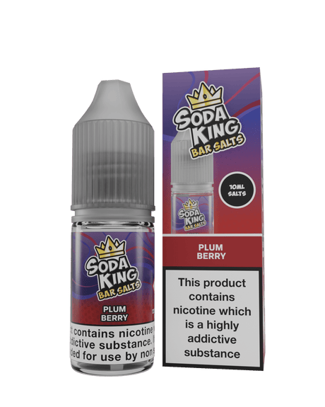 Plum Berry Nic Salts by Soda King Bar Salt   10ml E-liquid