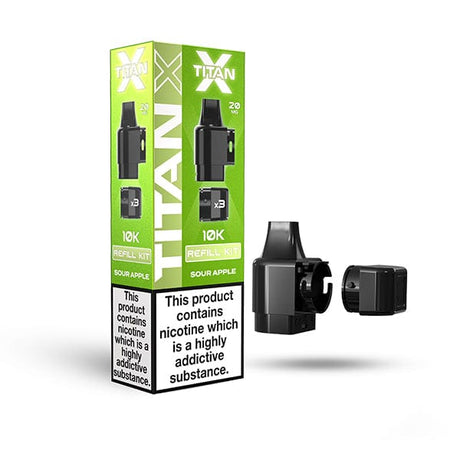 Pre-Filled Vape Devices Sour Apple Titan X Replacement Pods