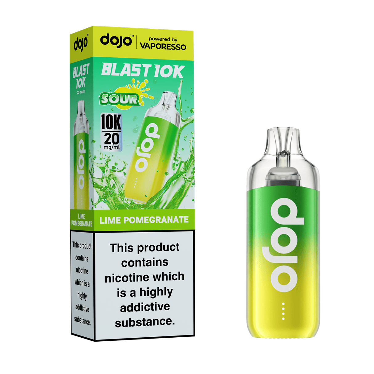 Disposable Vape Sticks Lime Pomegranate (COMING SOON) Dojo Blast 10K Vape Kit