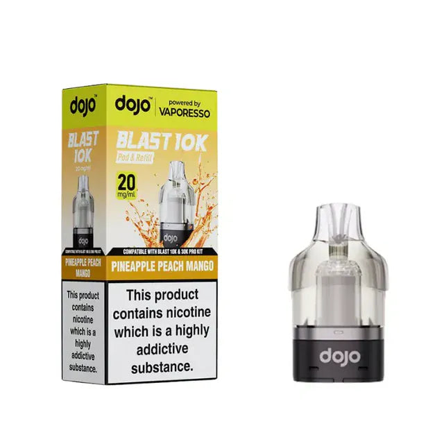 Prefilled Pods Pineapple Peach Mango Vaporesso Dojo Blast 10K Refill Packs