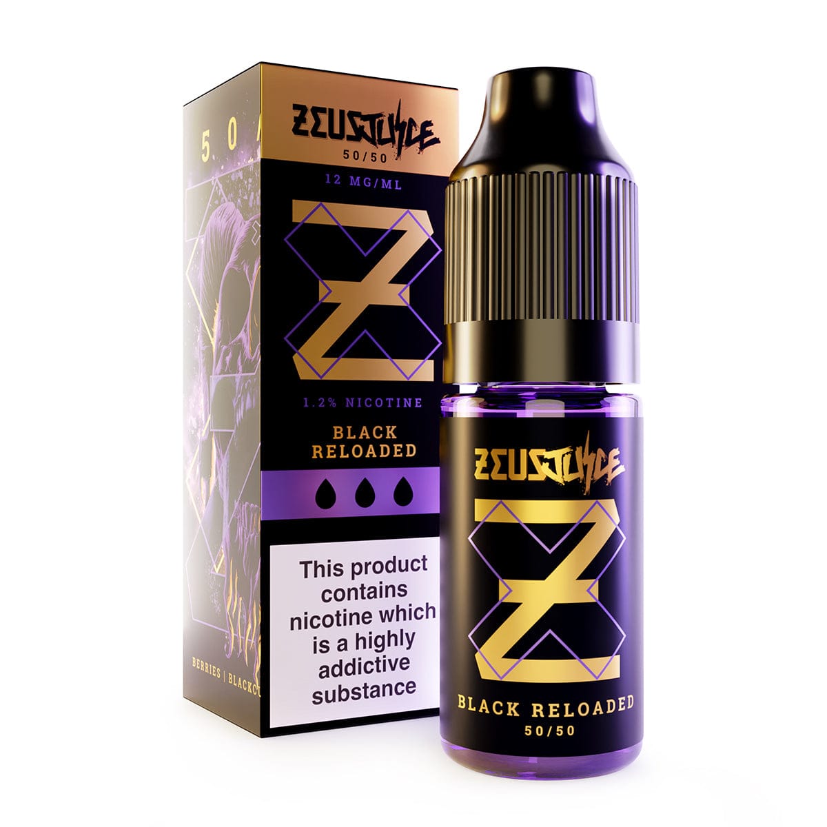 Freebase E-Liquid Black Reloaded / 12mg Zeus Juice 50/50 E-Liquids