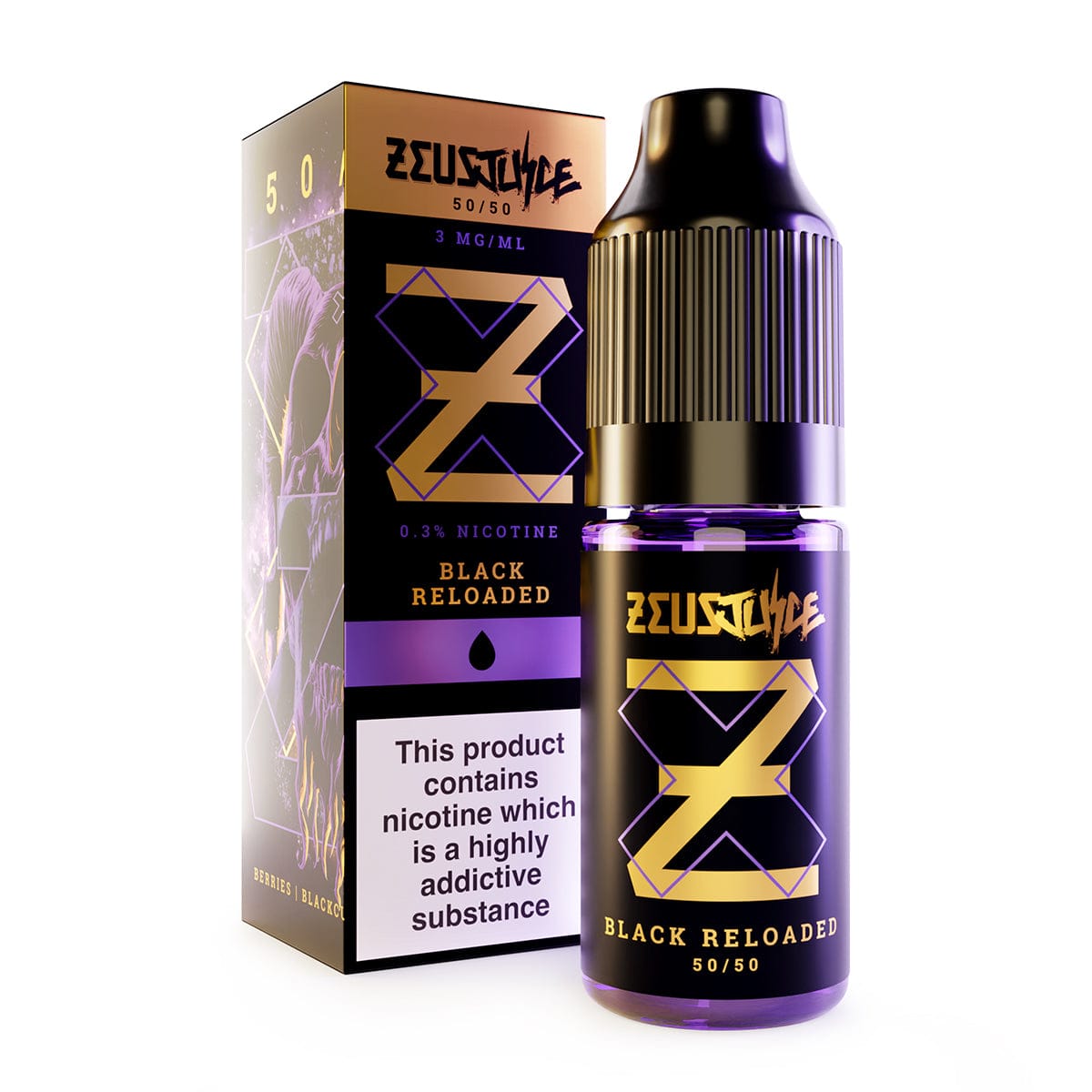 Freebase E-Liquid Black Reloaded / 6mg Zeus Juice 50/50 E-Liquids