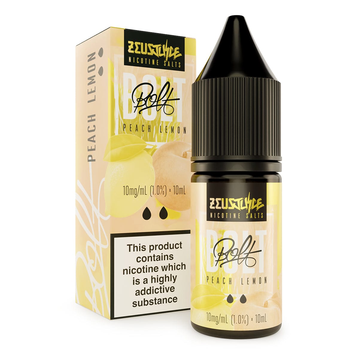 Nic Salts Peach Lemon / 10mg Zeus Bolt Nic Salt E-Liquids