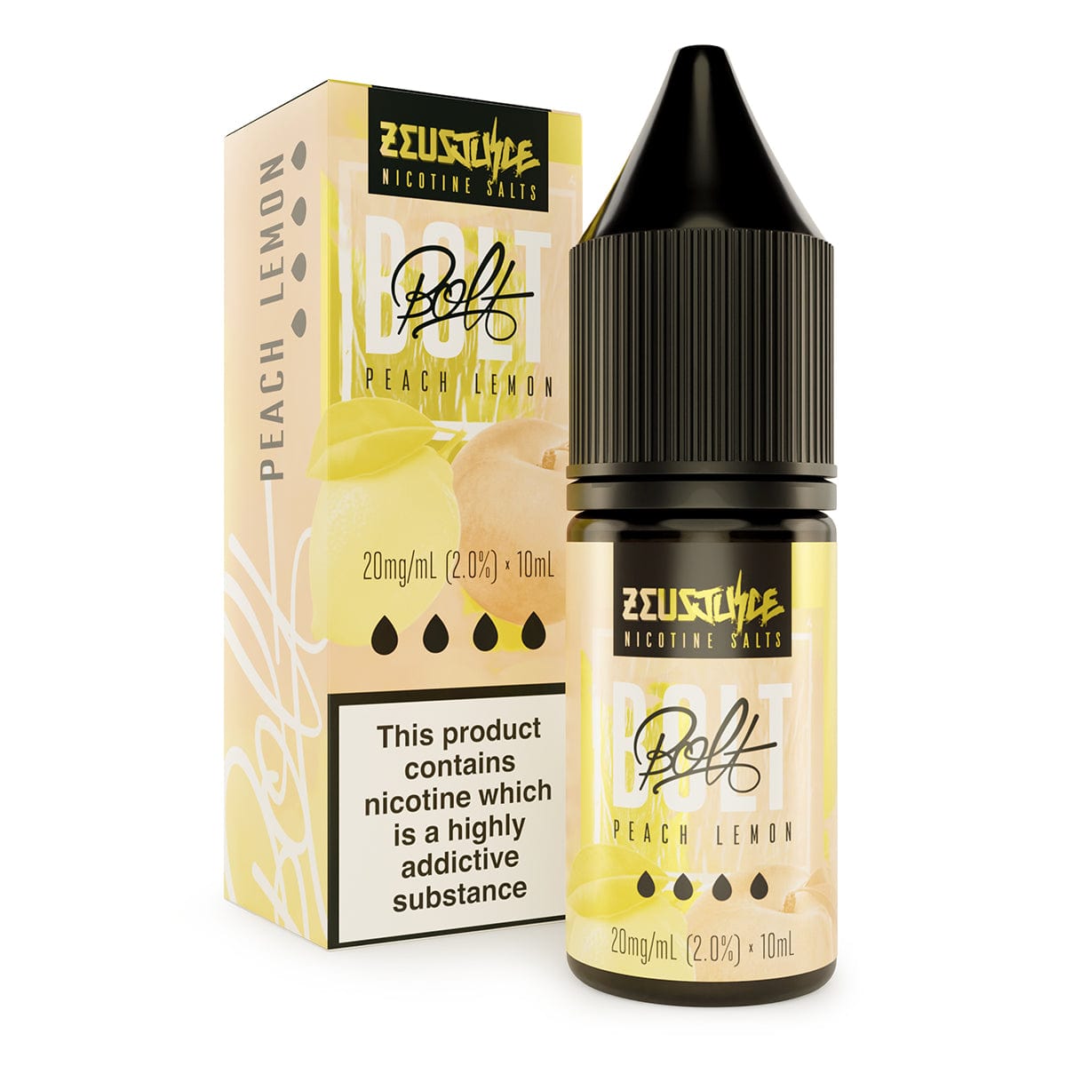 Nic Salts Peach Lemon / 20mg Zeus Bolt Nic Salt E-Liquids