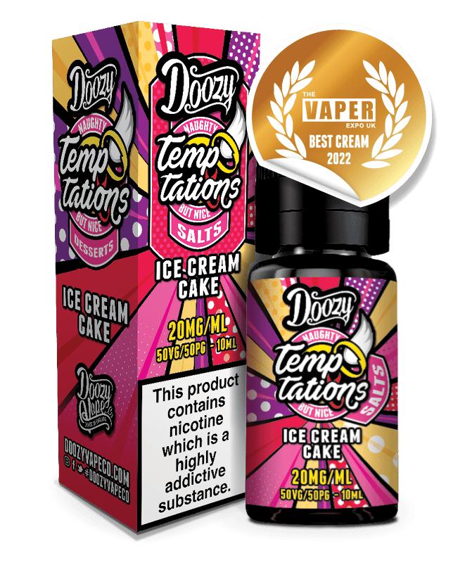 Doozy Vape Co Nic Salts Ice Cream Cake / 10mg Doozy Temptations Nic Salts | 5 Flavours