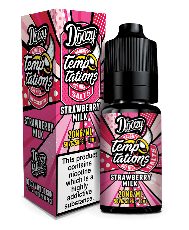 Doozy Vape Co Nic Salts Strawberry Milk / 10mg Doozy Temptations Nic Salts | 5 Flavours