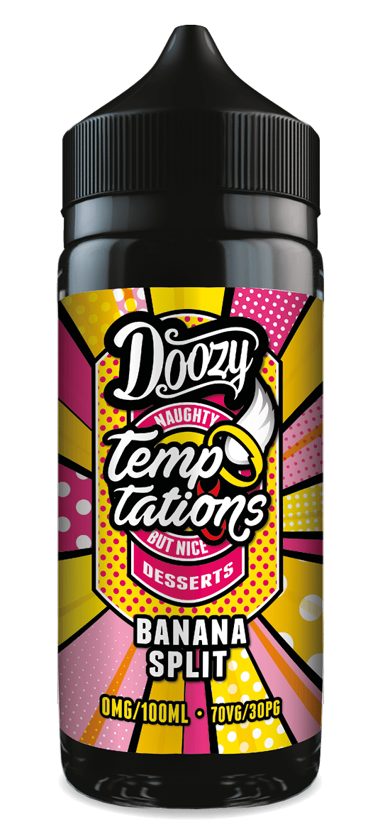 Doozy Vape Co Shortfill Eliquids Banana Split Doozy Temptations 100ml Shortfill | 5 Flavours