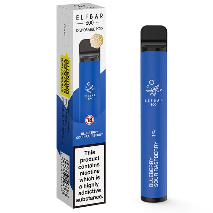 Disposable Vape Sticks Blueberry Sour Raspbery / 10mg Elf Bar 600 Disposable Vape