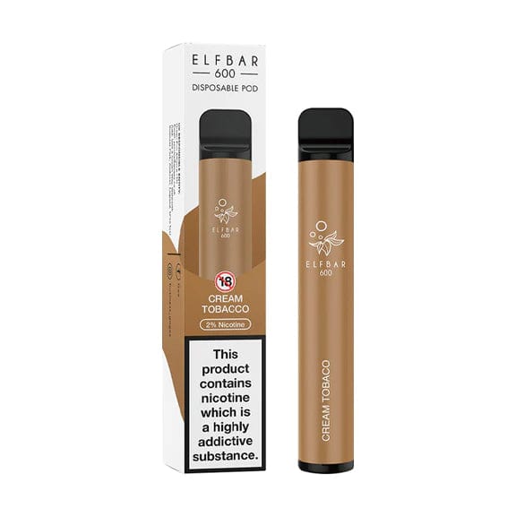 Disposable Vape Sticks Cream Tobacco / 20mg Elf Bar 600 Disposable Vape