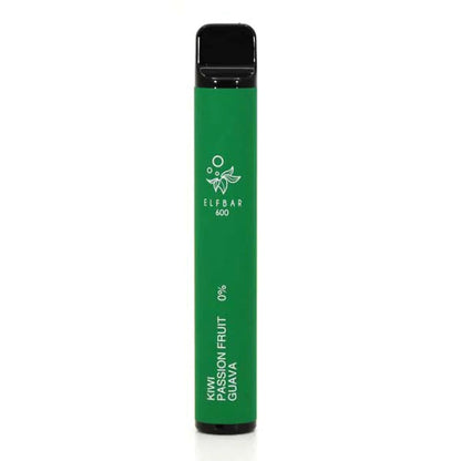 Disposable Vape Sticks Kiwi Passionfruit Guava Elf Bar 600 Nicotine-Free Disposable Vapes