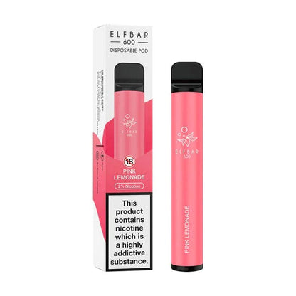 Disposable Vape Sticks Pink Lemonade / 20mg Elf Bar 600 Disposable Vape