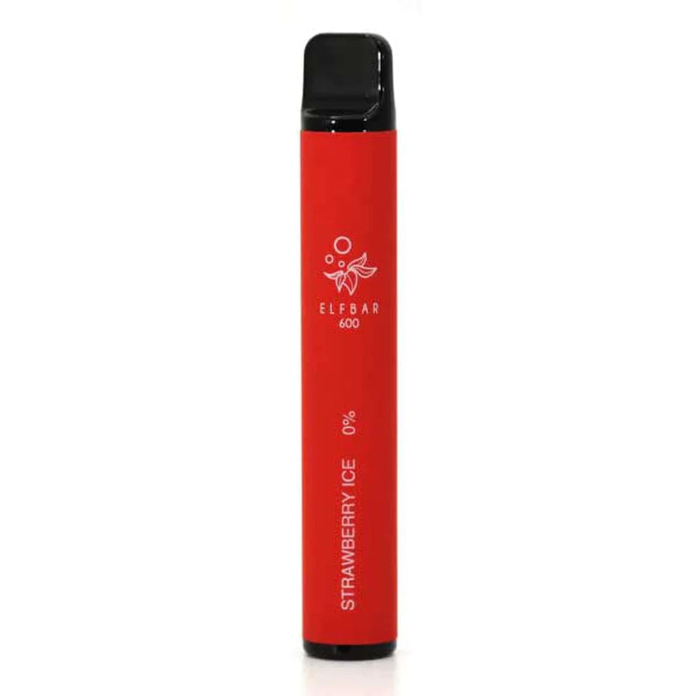 Disposable Vape Sticks Strawberry Ice Elf Bar 600 Nicotine-Free Disposable Vapes