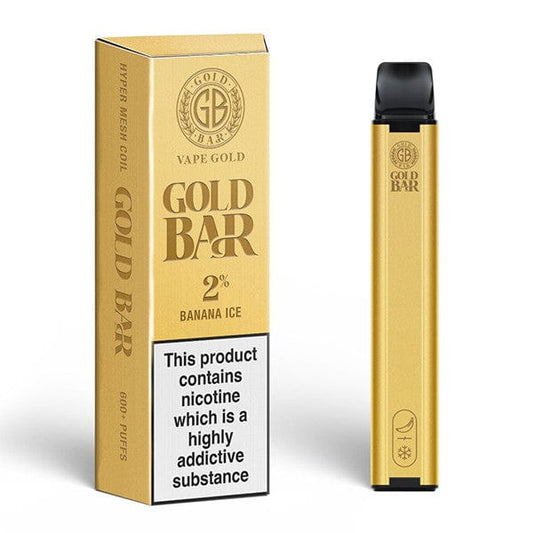 Gold Bar Disposable Vape Sticks Banana Ice Gold Bar 600 Disposable Vape