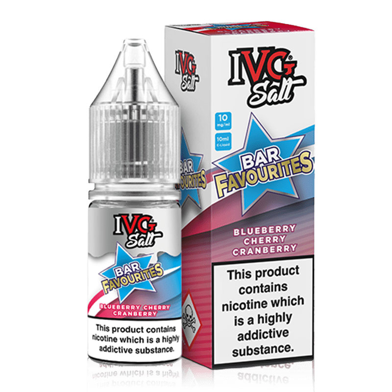 IVG E-Liquids Nic Salts Blueberry Cherry Cranberry / 10mg IVG Bar Favourites Nicotine Salts