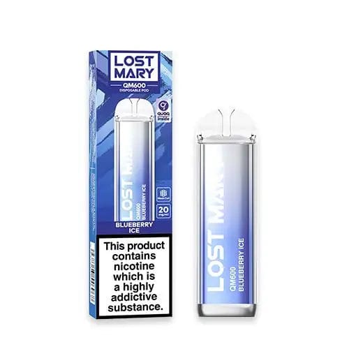Lost Mary Disposable Vape Sticks Blueberry Ice Lost Mary QM600 Disposable Vape Kit