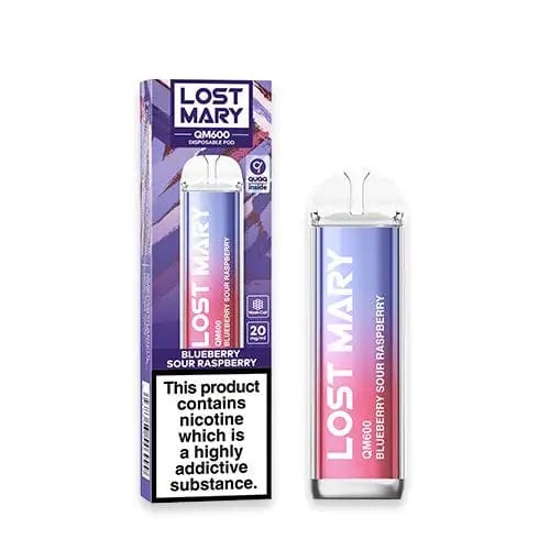 Lost Mary Disposable Vape Sticks Blueberry Sour Raspberry Lost Mary QM600 Disposable Vape Kit