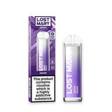 Lost Mary Disposable Vape Sticks Grape Lost Mary QM600 Disposable Vape Kit