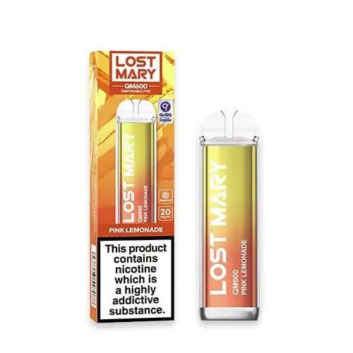 Lost Mary Disposable Vape Sticks Pink Lemonade Lost Mary QM600 Disposable Vape Kit