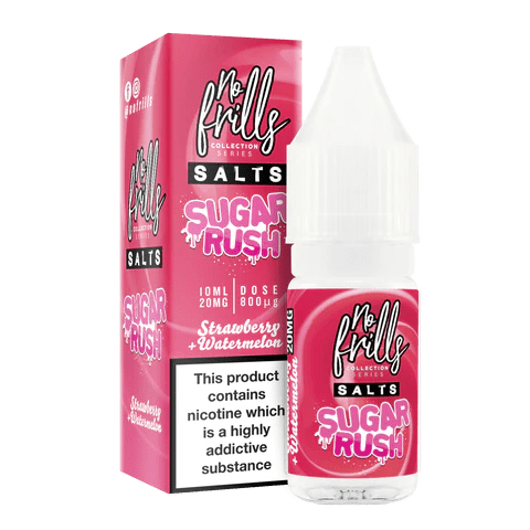 Nic Salts Strawberry Watermelon / 20mg No Frills Sugar Rush Nic Salts