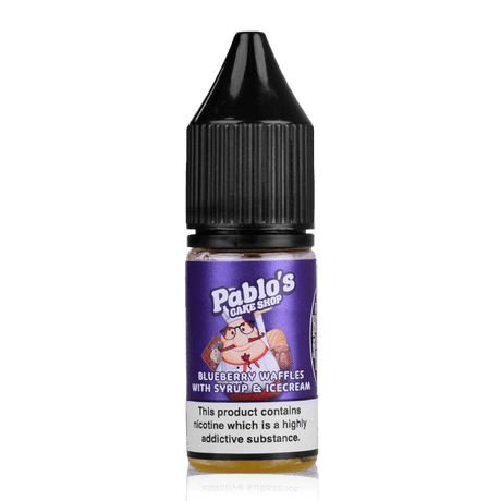 Pablos Cake Shop Nic Salts Blueberry Waffle with Syrup & Ice Cream / 10mg Pablos Cake Shop Nic Salt E-Liquids | 10 Flavours